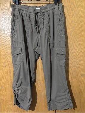 L.L. Bean vista camp pants women’s large lightweight cropped grey great outdoors